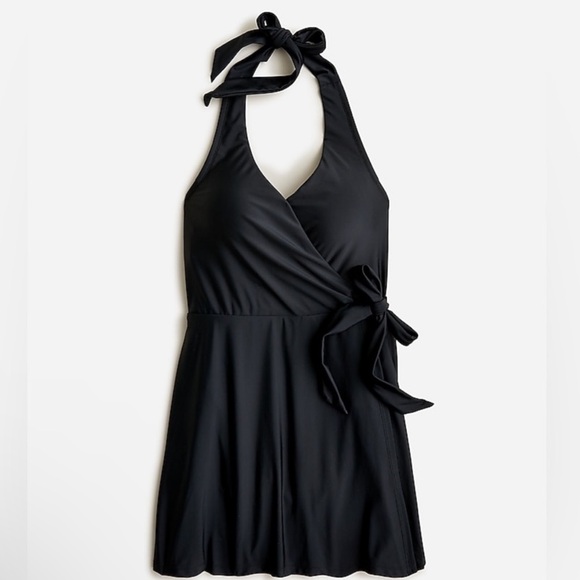 NEW J.Crew Halter Wrap Swim Dress Swimsuit size 4 summer vacation beach Hawaii - Picture 1 of 8